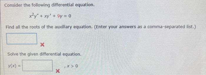 Solved Consider the following differential equation. | Chegg.com