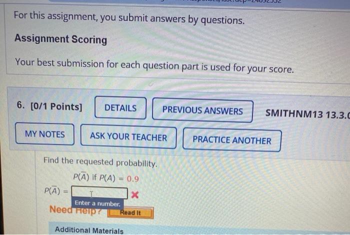 Solved For this assignment, you submit answers by questions. | Chegg.com