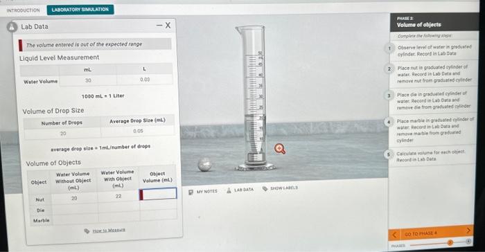 Solved Liquid Level Measurement 1000 mL - 1 uset Volume of | Chegg.com