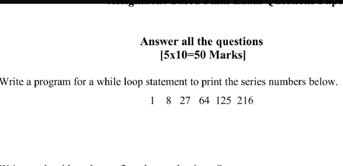 Solved Answer All The Questions 5x10 50 Marks Write A P