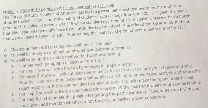 Solved Problem 1: Worth 10 points, partial credit earned for | Chegg.com