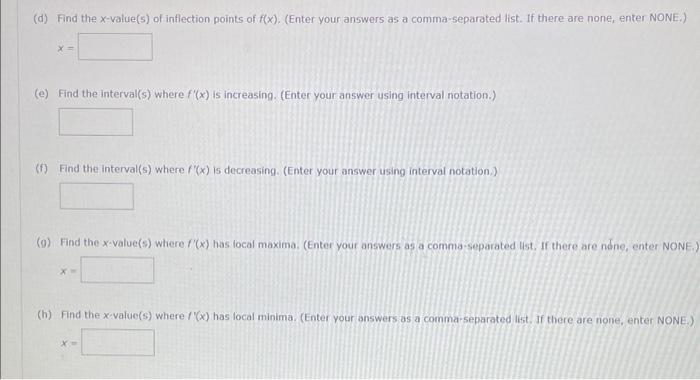 Solved Given is the graph for the second derivative of some | Chegg.com