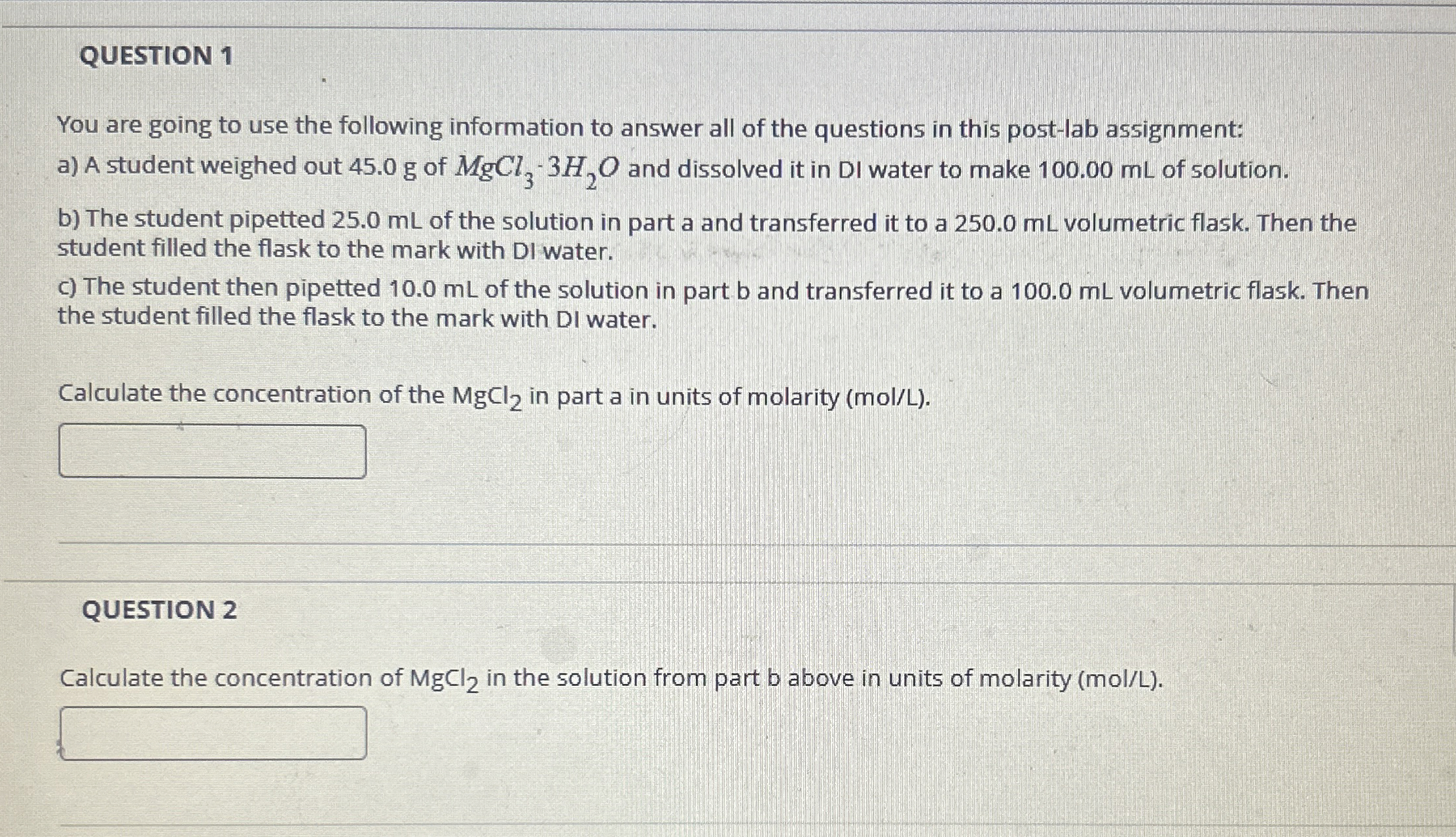 Solved QUESTION 1You are going to use the following | Chegg.com