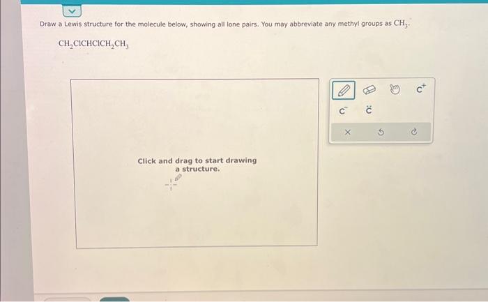Solved Draw a Lewis structure for the molecule below, | Chegg.com