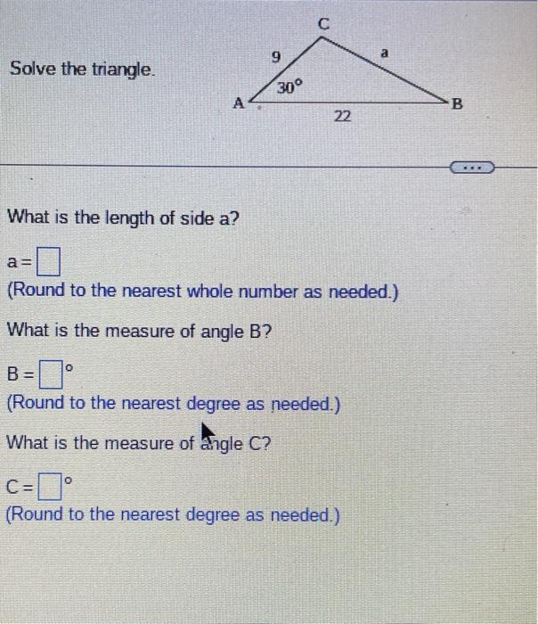 Solved Solve The Triangle. | Chegg.com