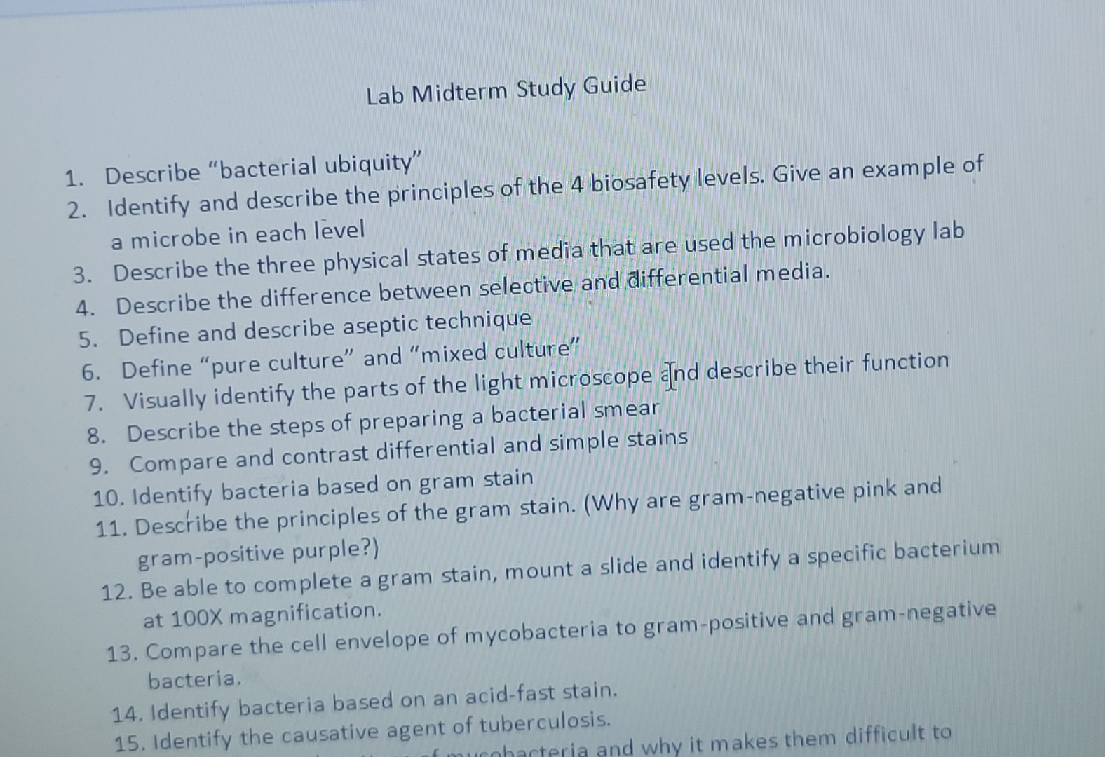 Solved Lab Midterm Study Guideal ubiquity