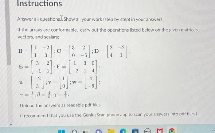 Solved Instructions Answer all questions.I Show all your | Chegg.com