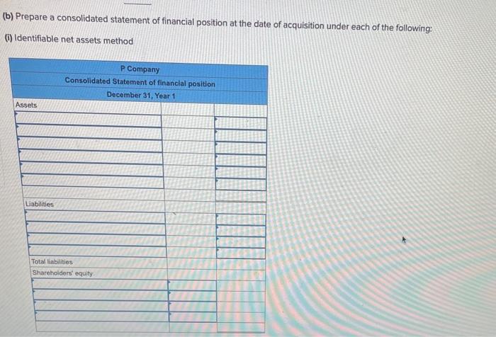 Solved B) Prepare A Consolidated Statement Of Financial | Chegg.com