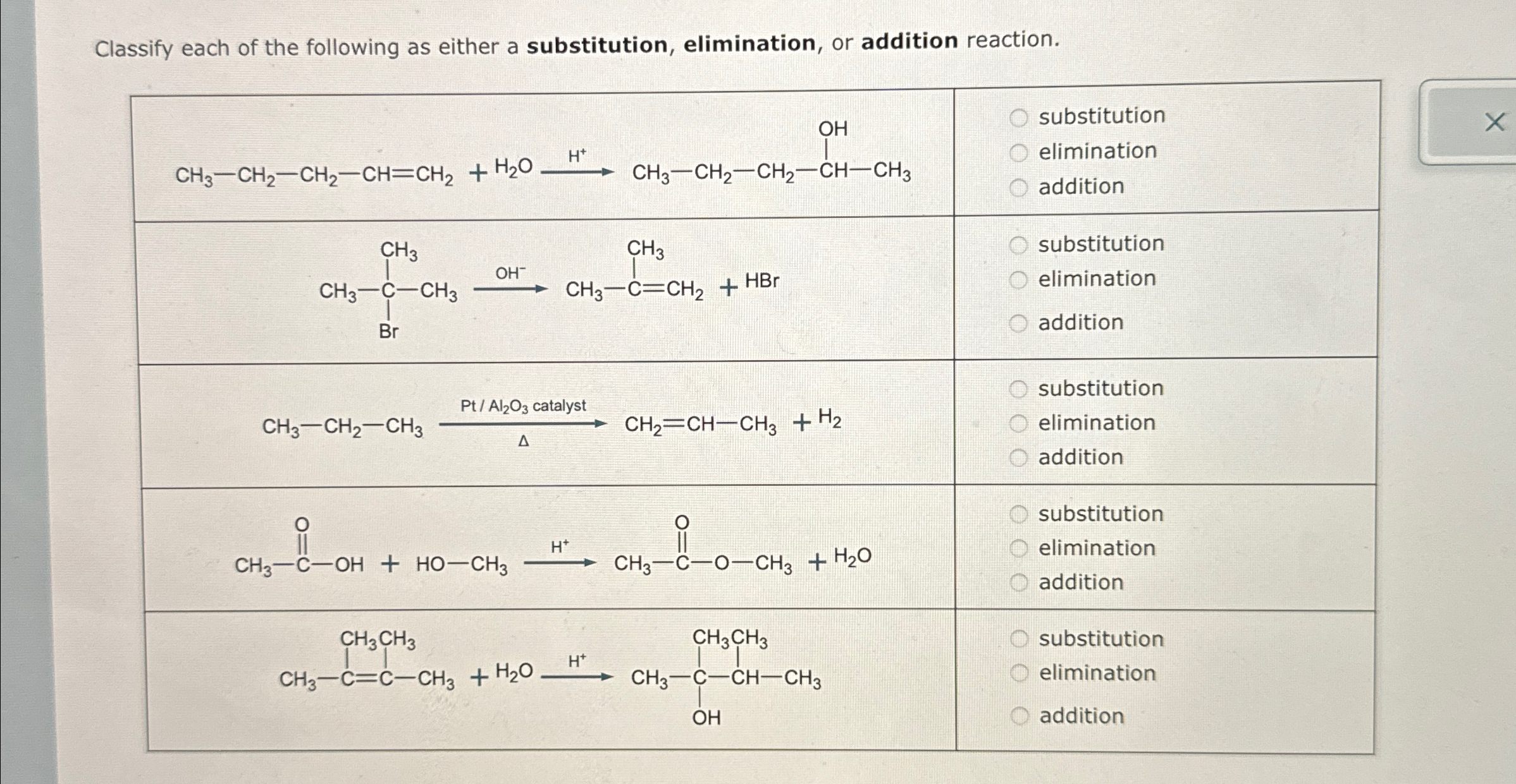 Solved Classify each of the following as either a | Chegg.com