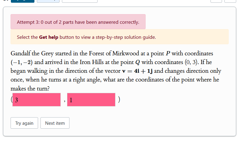 Solved Attempt 3: 0 ﻿out of 2 ﻿parts have been answered | Chegg.com