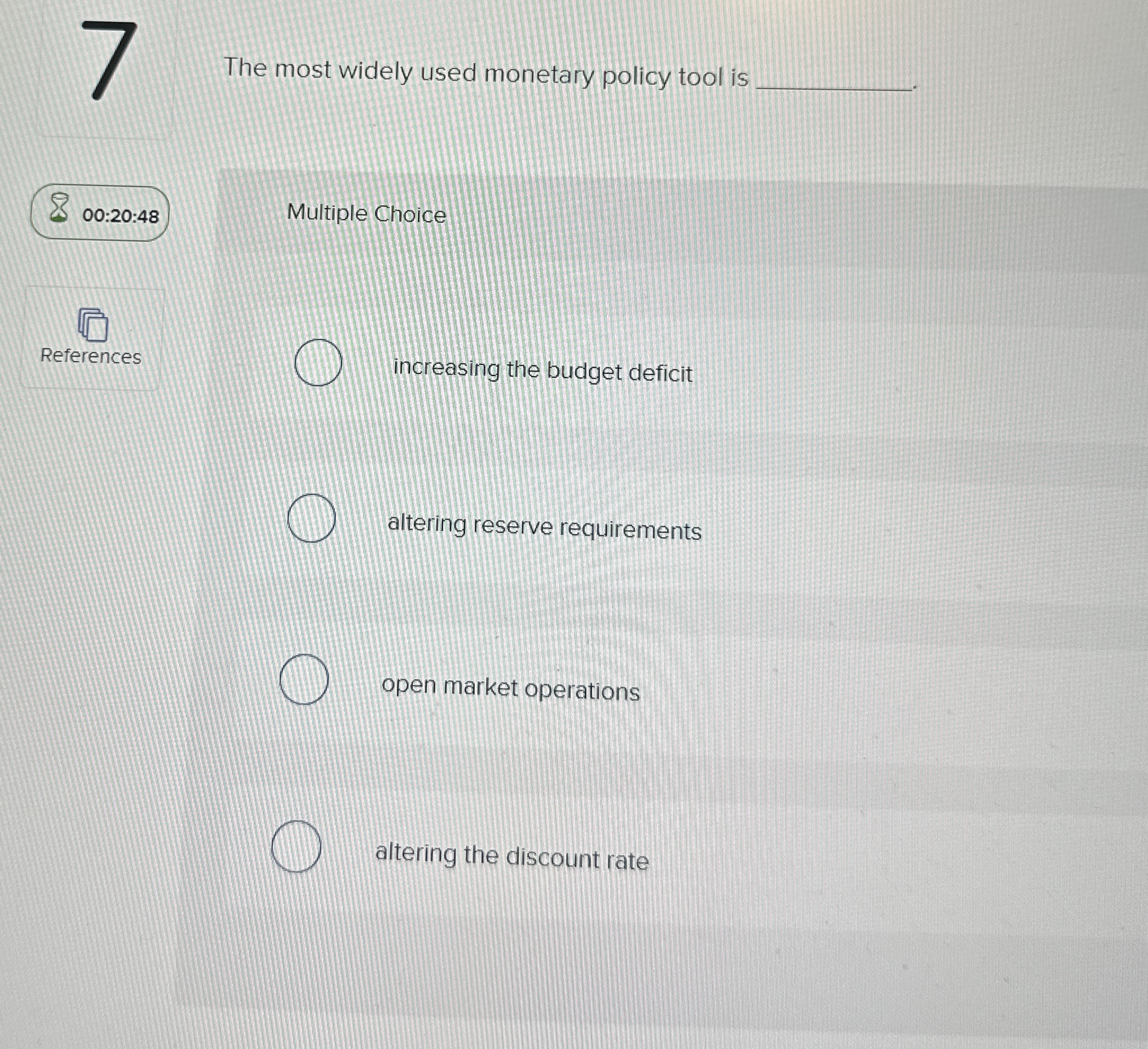 Solved The most widely used monetary policy tool isMultiple | Chegg.com