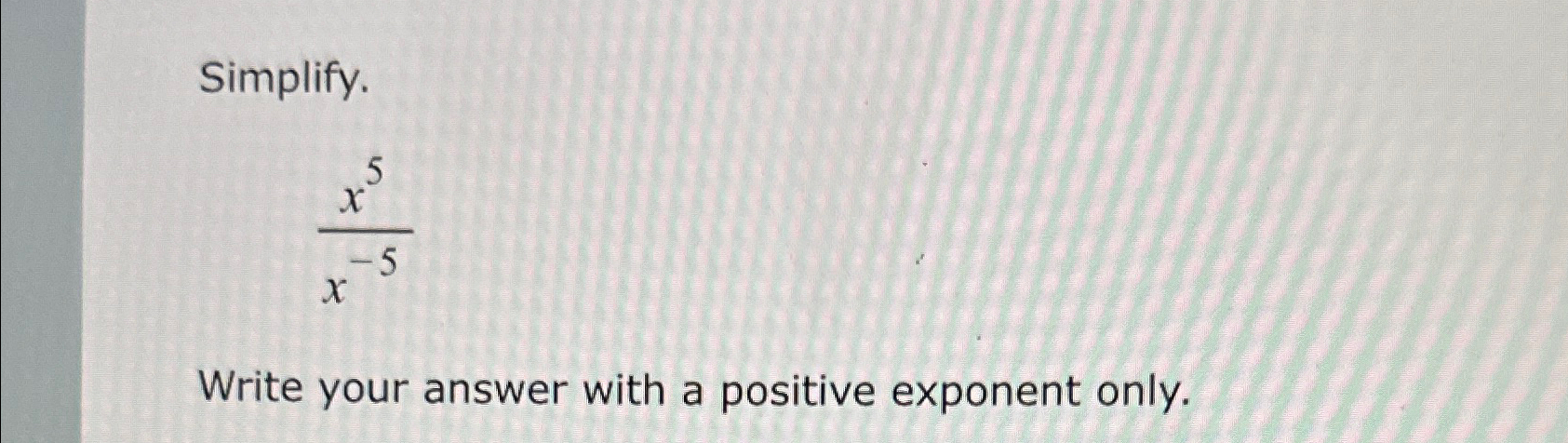 7 x to the power of 5 answer