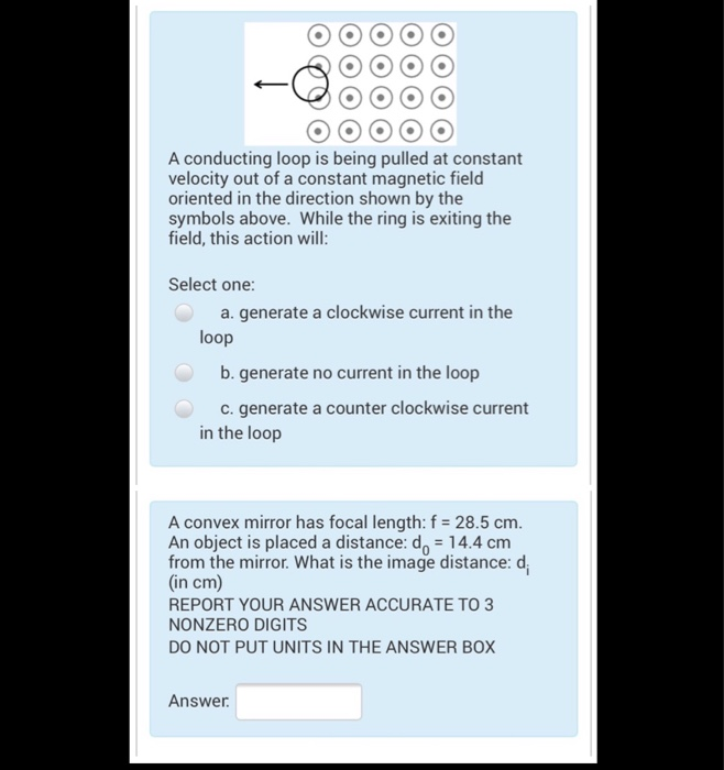 Solved A conducting loop is being pulled at constant | Chegg.com