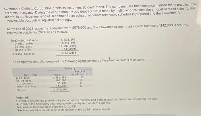 solved-swathmore-clothing-corporation-grants-its-customers-chegg