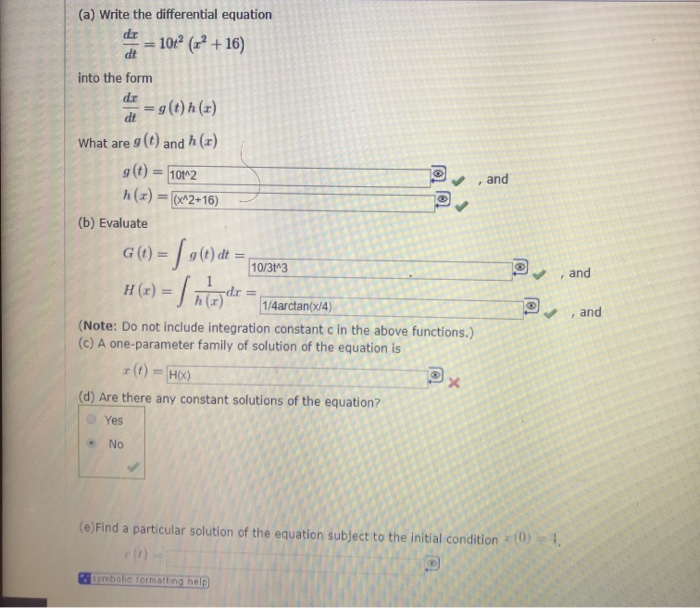 Solved Dr A Write The Differential Equation De 10 2 Chegg Com