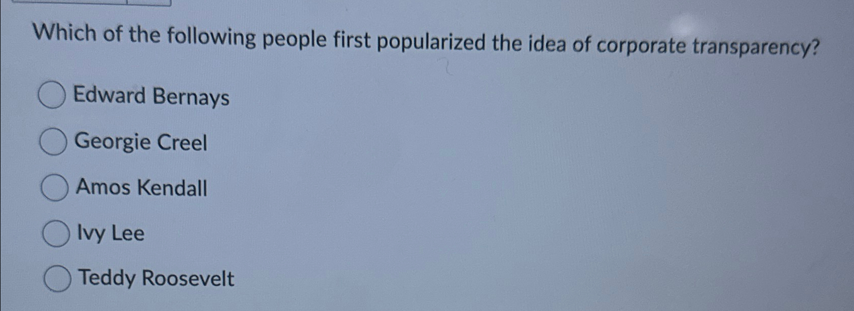 Solved Which of the following people first popularized the | Chegg.com