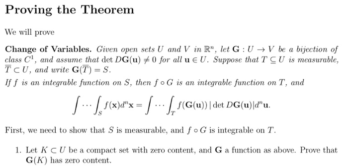 Proving The Theorem We Will Prove Change Of Chegg Com