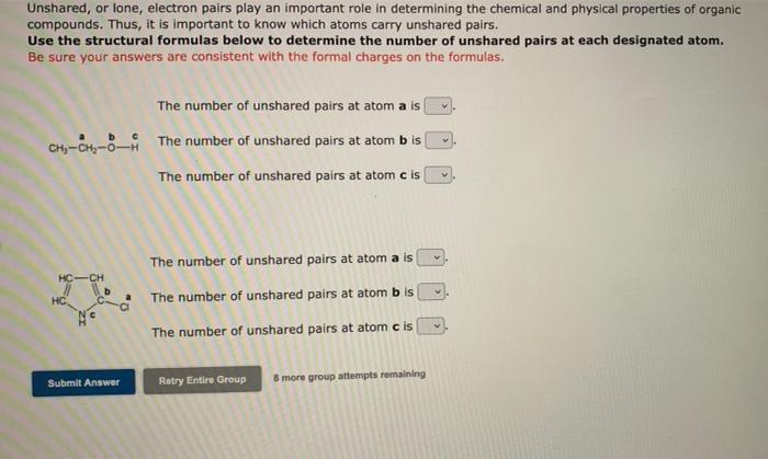 Unshared, or lone, electron pairs play an important | Chegg.com