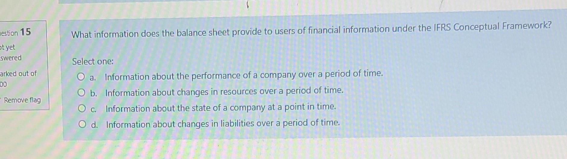 What Information Does The Balance Sheet Provide