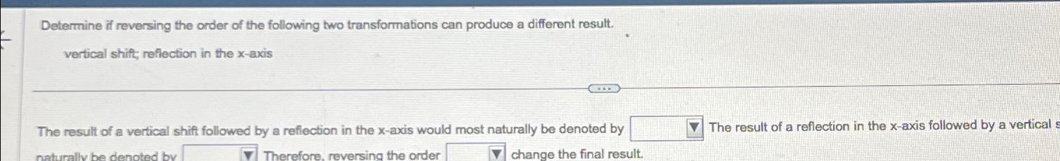 Solved Determine if reversing the order of the following two | Chegg.com