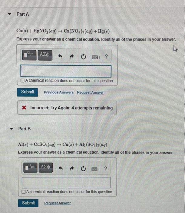 Solved Balance Each Of The Following Chemical | Chegg.com