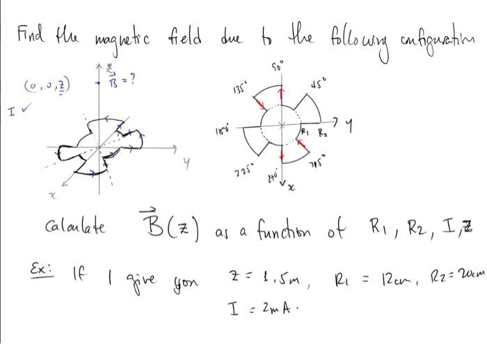 Solved Find The Magnetic Field Due To The Following | Chegg.com