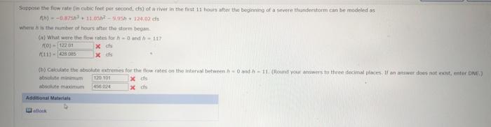 Solved Suppose the flow rate in cubic Feet per second, d) of | Chegg.com