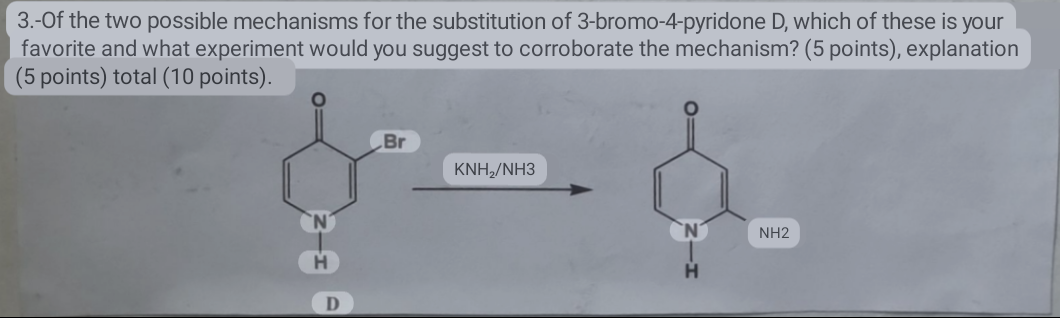 Solved 3.-Of the two possible mechanisms for the | Chegg.com