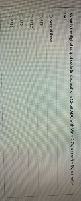 Solved What is the digital output code (in decimal) of a | Chegg.com