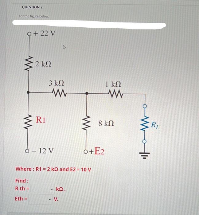 Solved For the figure below: Where : R1=100Ω and R2=60Ω What | Chegg.com