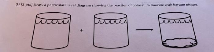 Solved 3) [3 pts] Draw a particulate level diagram showing | Chegg.com