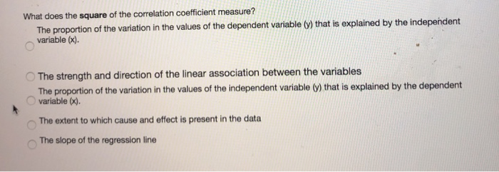 Solved What Does The Square Of The Correlation Coefficient Chegg solved-what-does-the-square-of-the-correlation-coefficient-chegg
