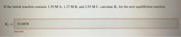 Solved Consider the equilibrium reaction. 4A+B=3C After | Chegg.com