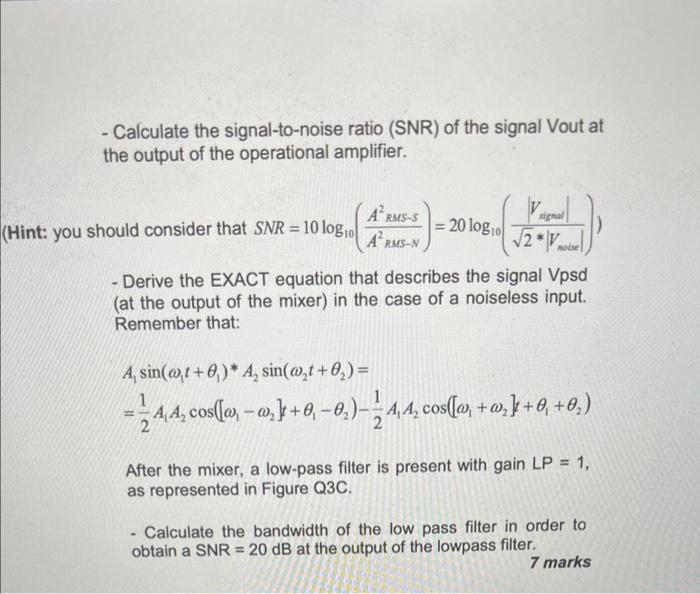 (c) The block diagram in Figure Q3C describes a | Chegg.com