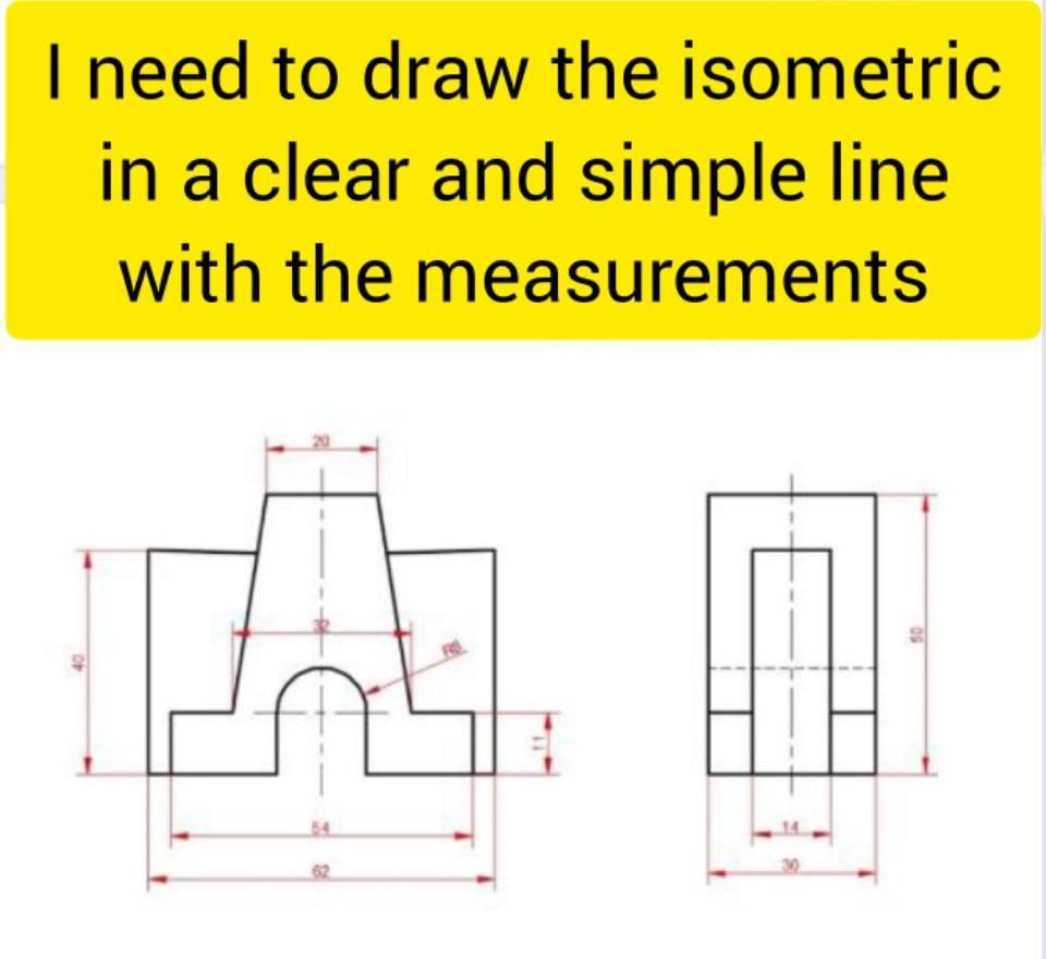 Solved I need to draw the isometric in a clear and simple | Chegg.com