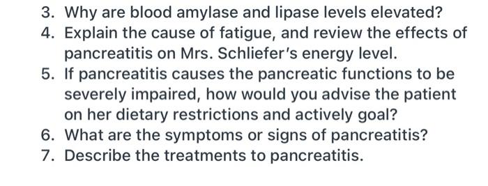 Solved 3. Why are blood amylase and lipase levels elevated? | Chegg.com