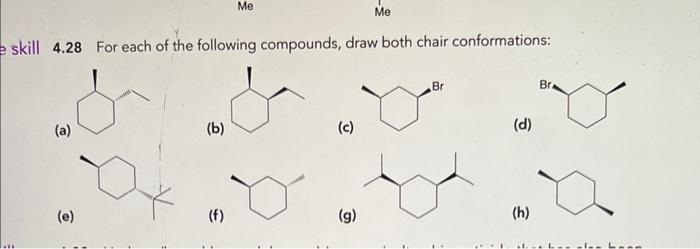 Solved skill 4.28 For each of the following compounds, draw | Chegg.com