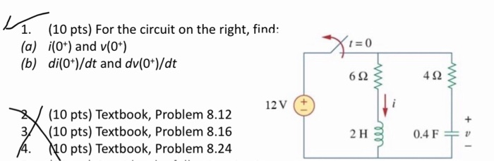 Solved 1. (10 Pts) For The Circuit On The Right, Find: (a) | Chegg.com