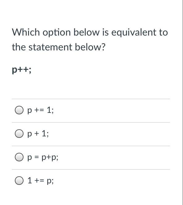 Solved Which option below is equivalent to the statement | Chegg.com