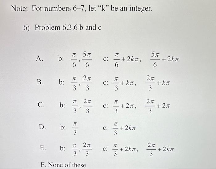 Solved For each of the following equations, (a) Solve the | Chegg.com