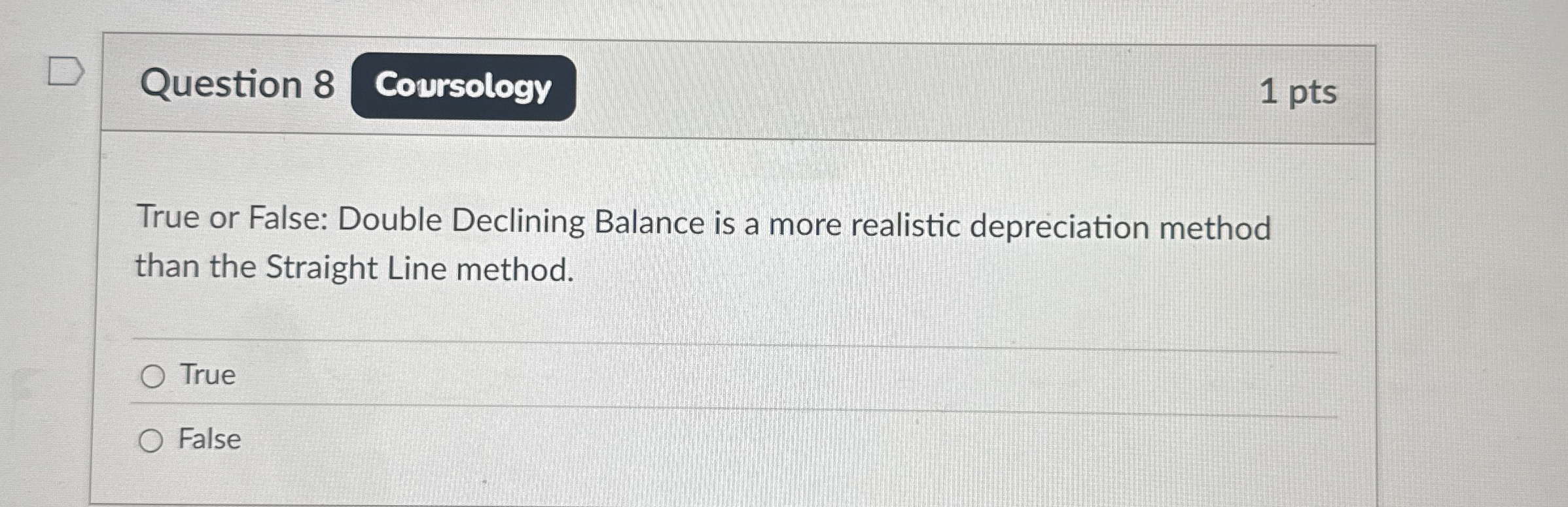 Solved Question 81 ﻿ptsTrue or False: Double Declining | Chegg.com