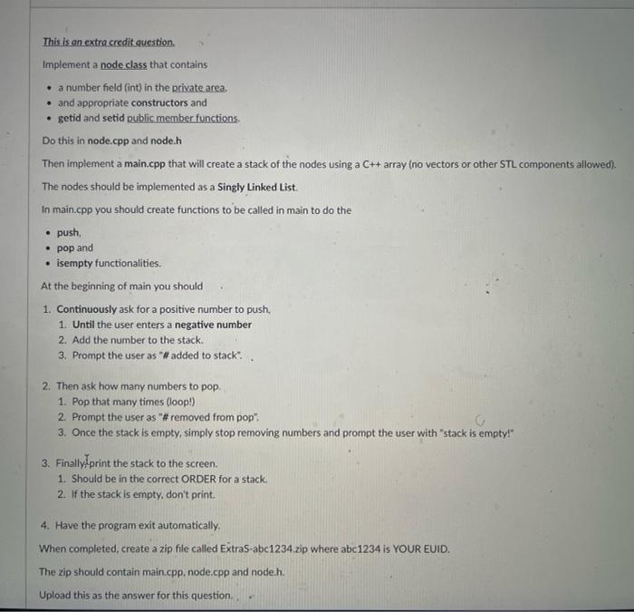 Solved Implementing a Linked List with some basic | Chegg.com