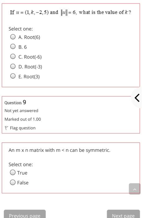 Solved If U 1 K 2 5 And 6 What Is The Value Chegg Com