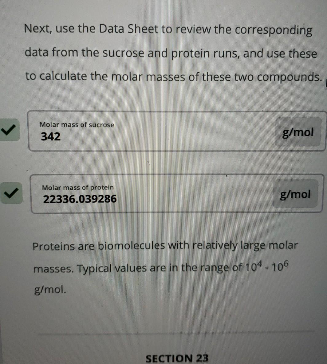 Solved Osmometry is a preferred method for determining molar