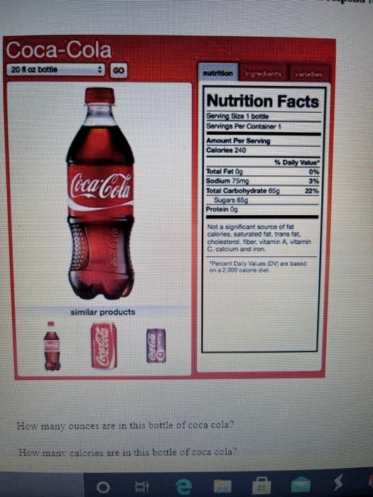 Coca-Cola - Products & Nutrition Facts