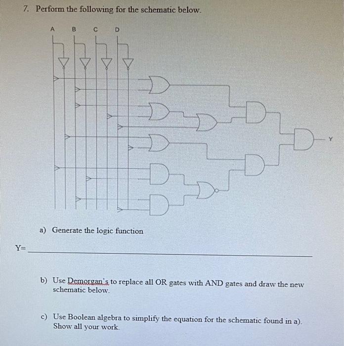 Solved 7. Perform The Following For The Schematic Below. B) | Chegg.com