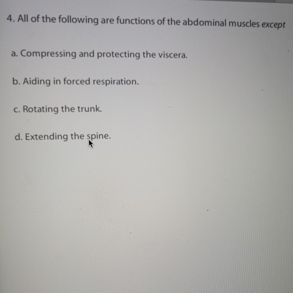 Solved 4. All of the following are functions of the