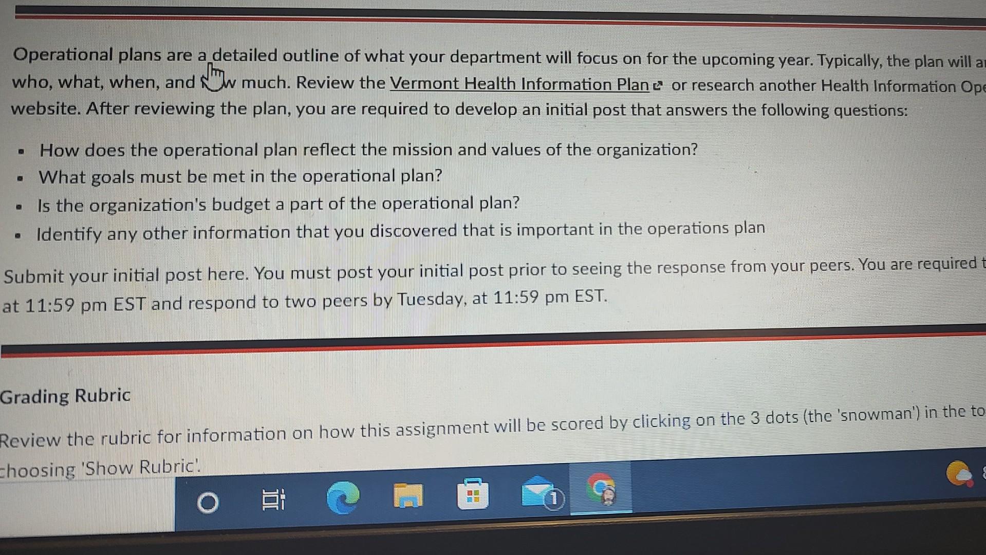 Solved how does the operational plan reflect the mission and