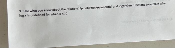 Solved 3. Use what you know about the relationship between | Chegg.com