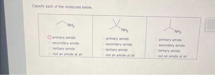 Solved Classify Each Of The Molecules Below Classify Each Chegg Com